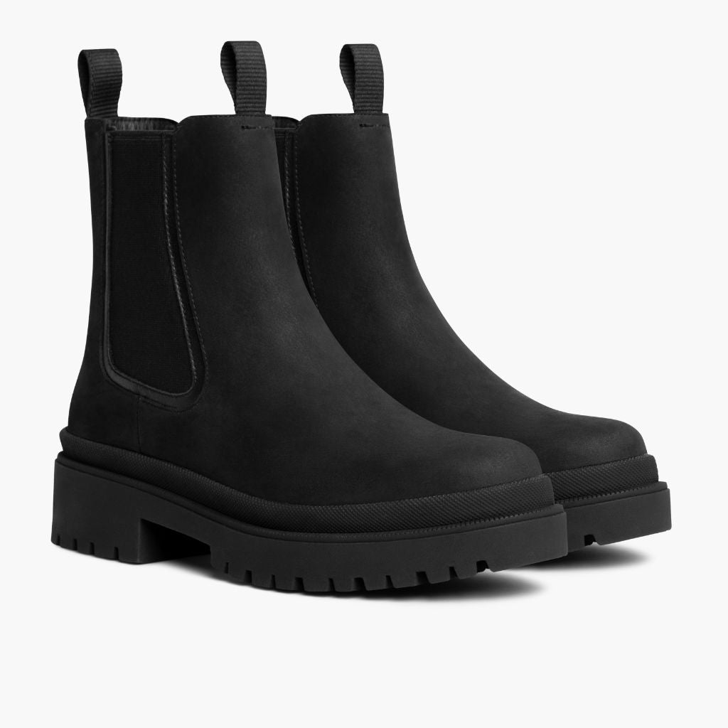 Black Full-Grain leather Boots - Goodyear welt კონსტრუქცია და წინა ცხვირის დეტალი