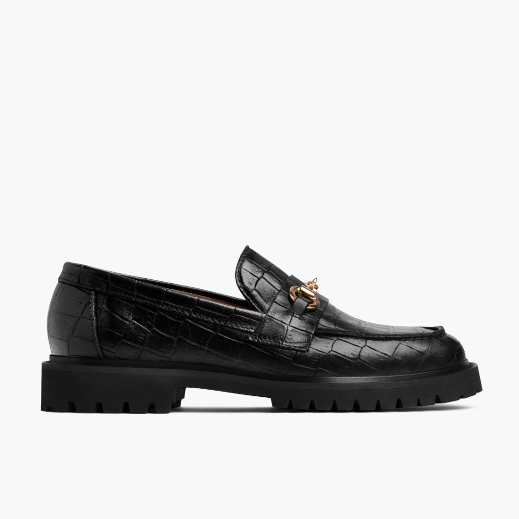 Black Full-Grain leather Loafers - Goodyear welt კონსტრუქცია და წინა ცხვირის დეტალი