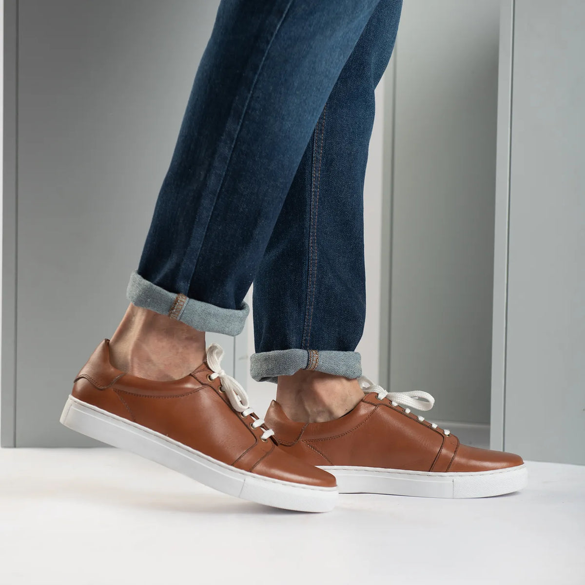 Orlaven Carter Runn ტანი ტყავის კედები მამაკაცის footwear image 10