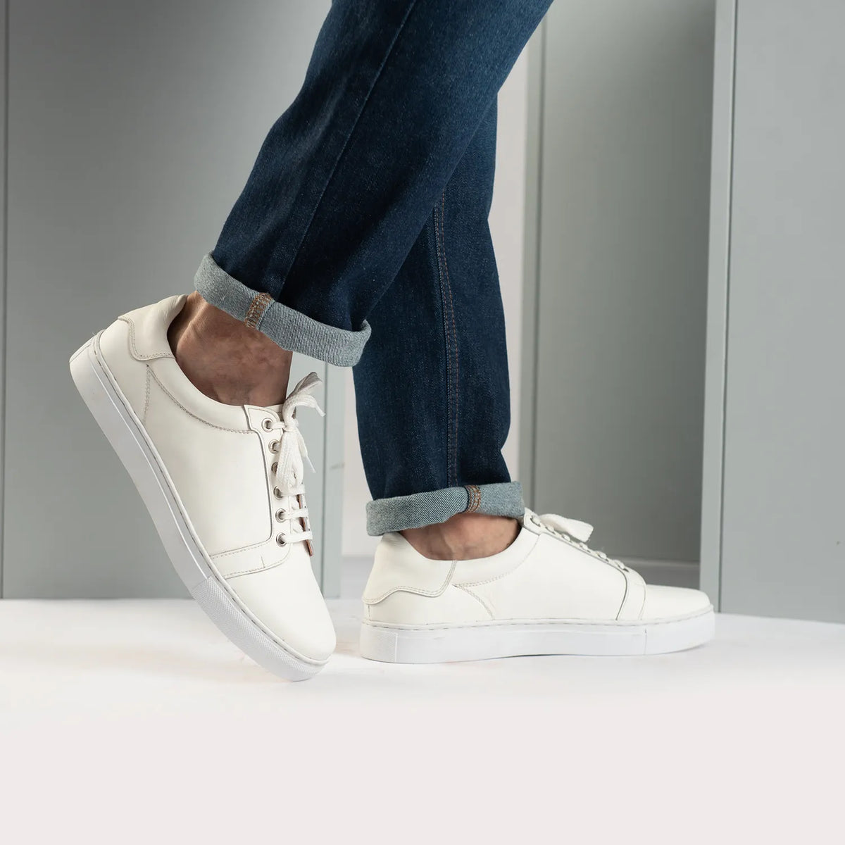 Orlaven Carter Runn White ტყავის კედები მამაკაცის footwear image 10