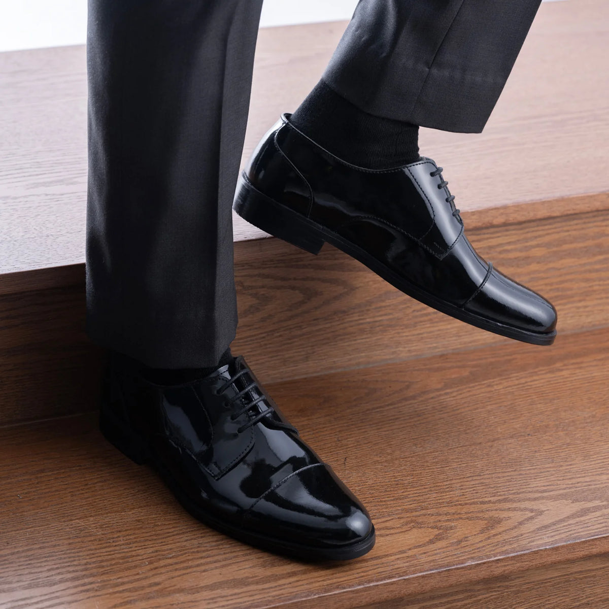 Orlaven Attorney Derby შავი ტყავის ფეხსაცმელი მამაკაცის footwear image 10