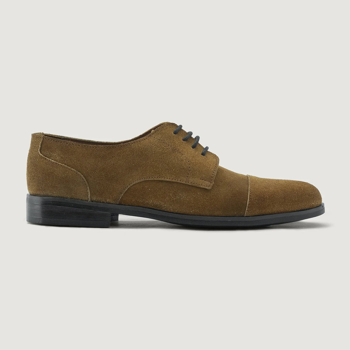 Brown Goatskin Suede Leather Shoes - Goodyear welt კონსტრუქცია და წინა ცხვირის დეტალი
