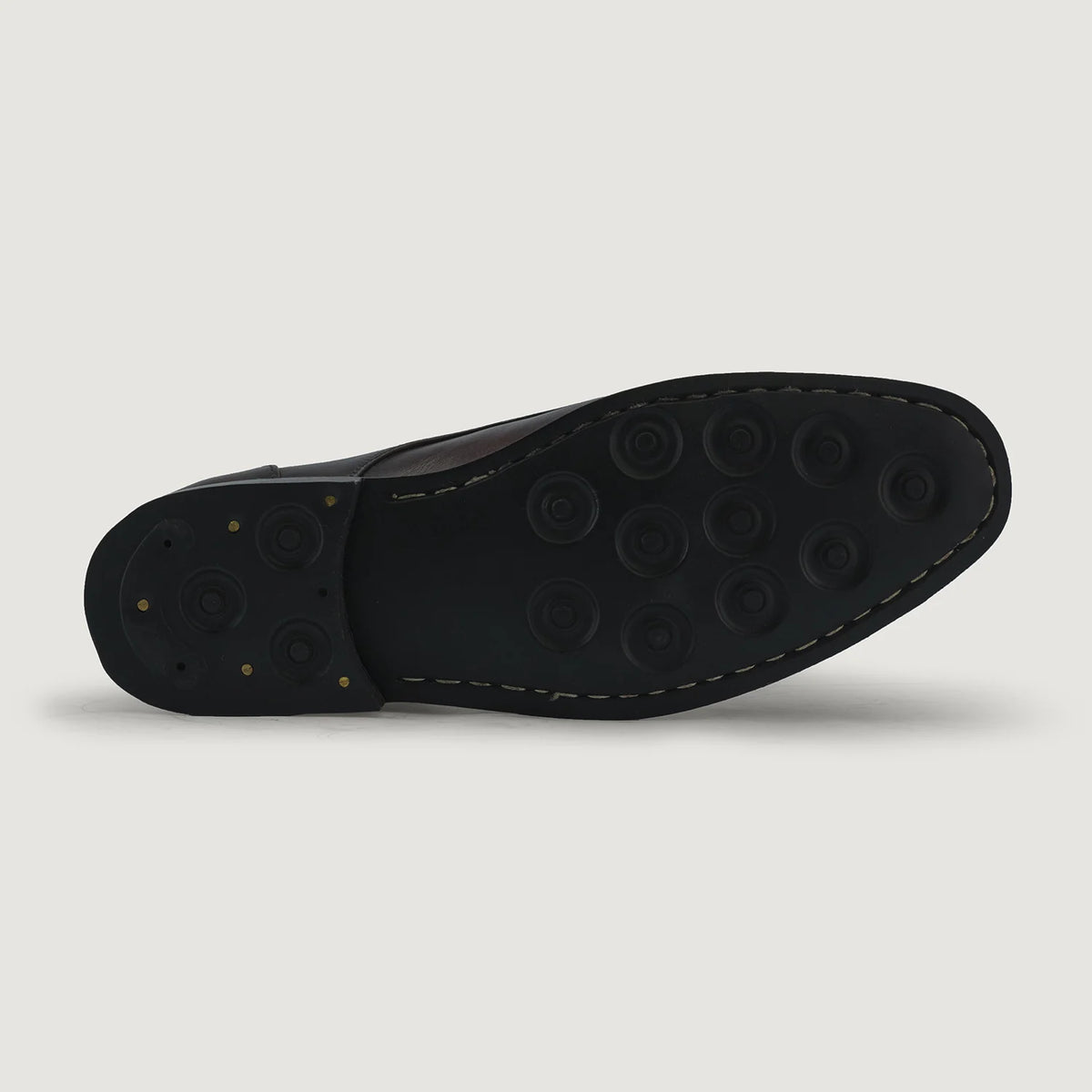 High-Traction Rubber Outsole & Lug Tread Pattern on Attorney Derby Burnished ყავისფერი ტყავის ფეხსაცმელი მამაკაცის For Men