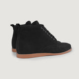Authentic Goatskin Suede Grain Depth & Pull-Up Patina Texture Detail