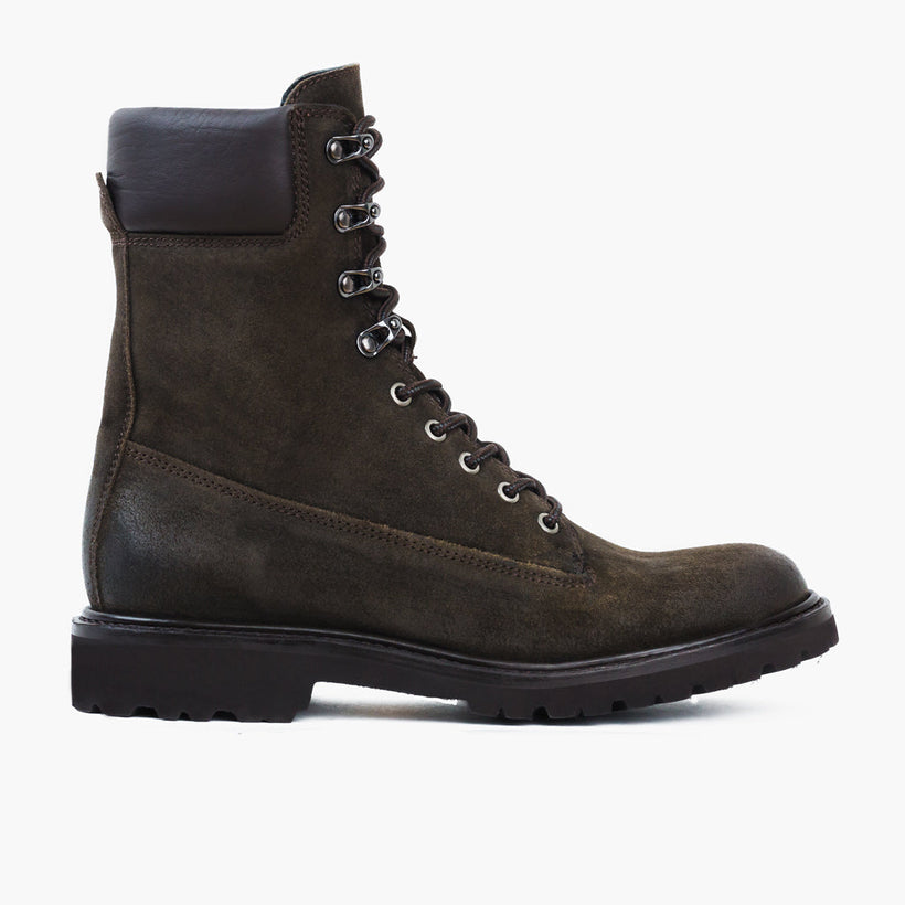 Explorer Dark Olive Suede ტყავის ჩექმები მამაკაცის