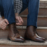 Orlaven Knight Derby Hybrid Brown Leather Boots - StudGuard footwear image 10