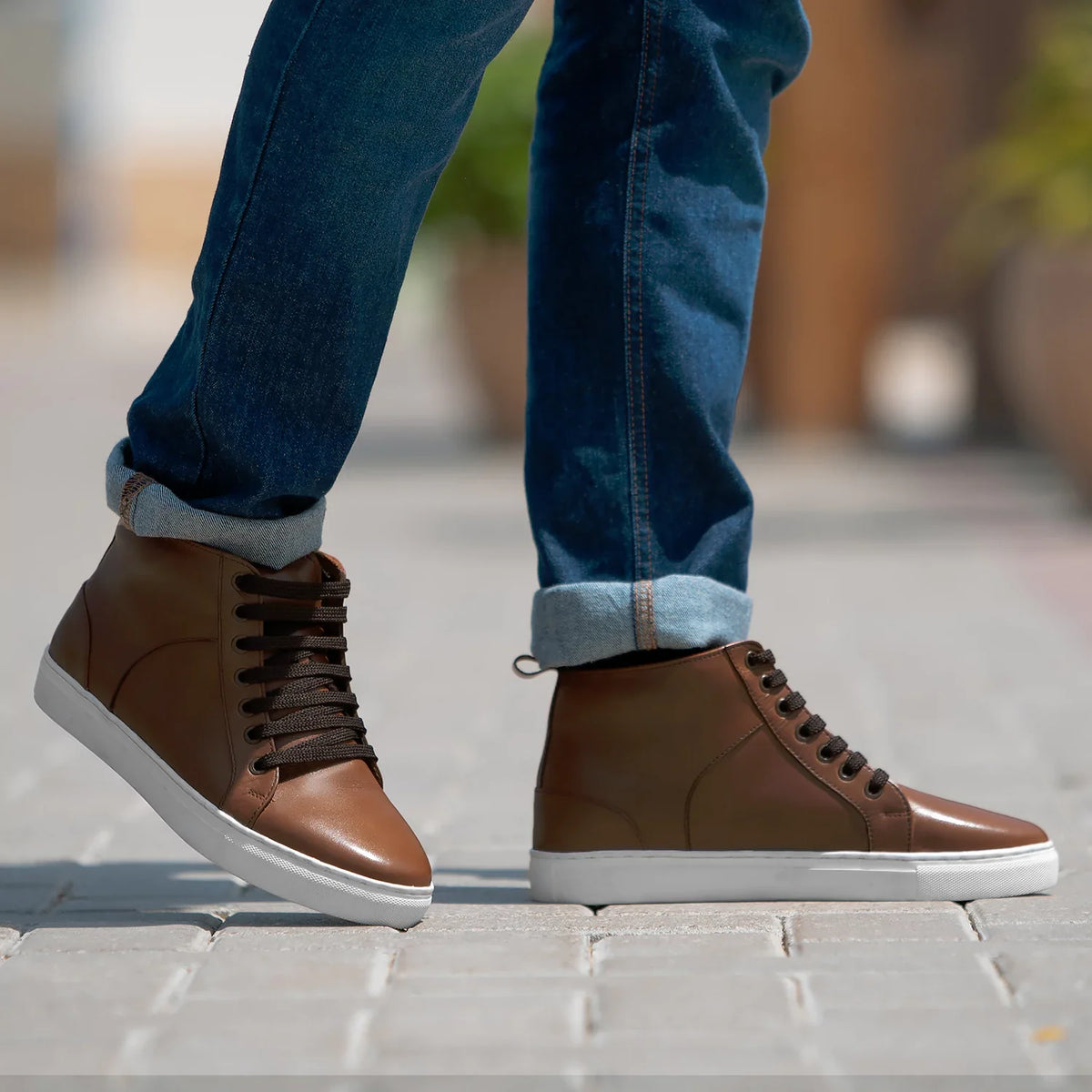 Orlaven Marty High Top ტანი ტყავის კედები მამაკაცის footwear image 9