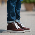 Marty High Top ბორდოსფერი ტყავის კედები მამაკაცის