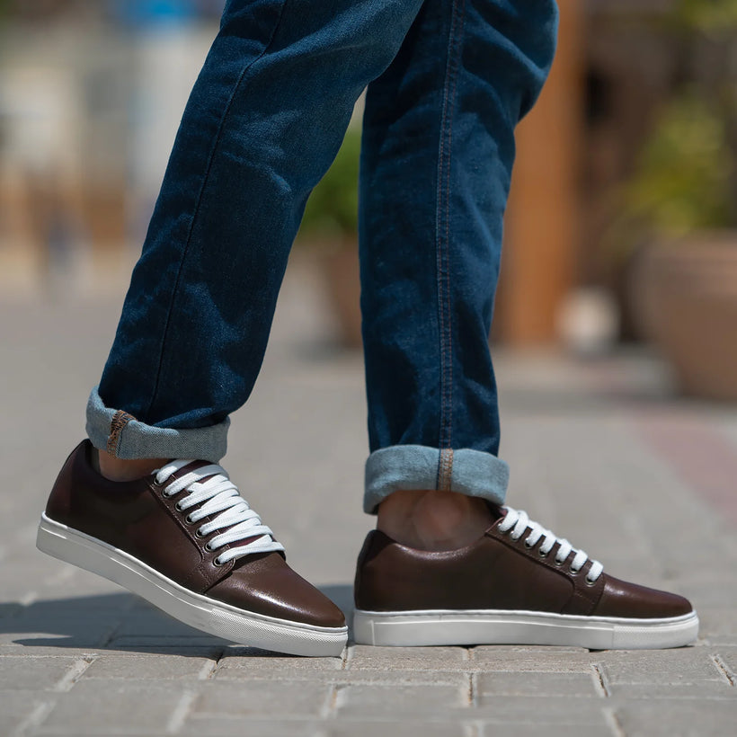 Murphy Low Top ბორდოსფერი ტყავის კედები მამაკაცის