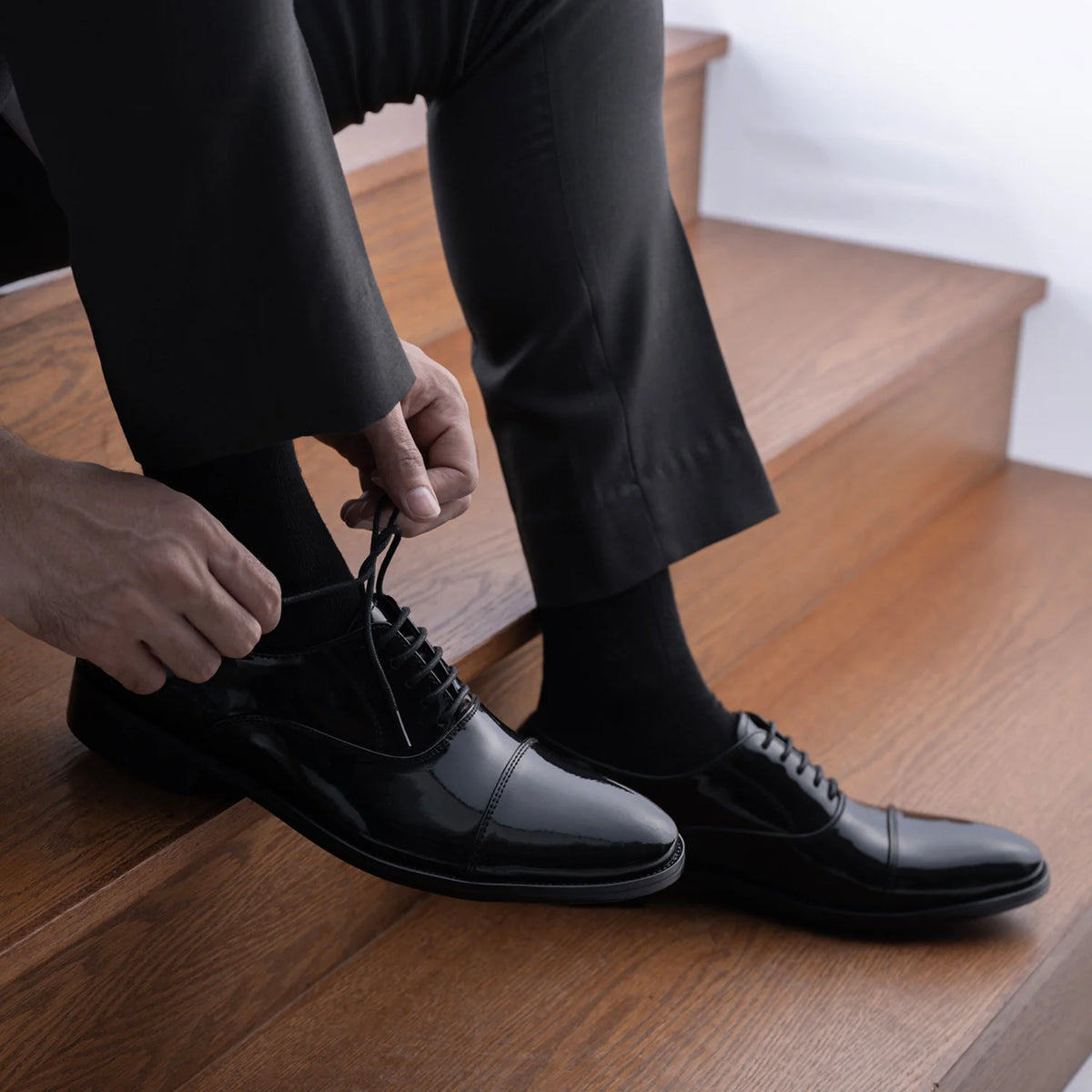 Orlaven Professor Oxford შავი ტყავის ფეხსაცმელი მამაკაცის footwear image 10