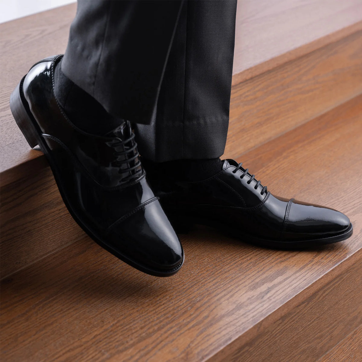 Orlaven Professor Oxford შავი ტყავის ფეხსაცმელი მამაკაცის footwear image 9