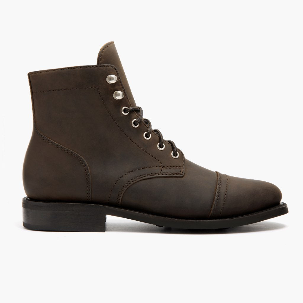 Captain Tobacco ტყავის ჩექმები ქალის in Classic Full-Grain Leather - გვერდითი ხედი | შეიძინეთ ონლაინ