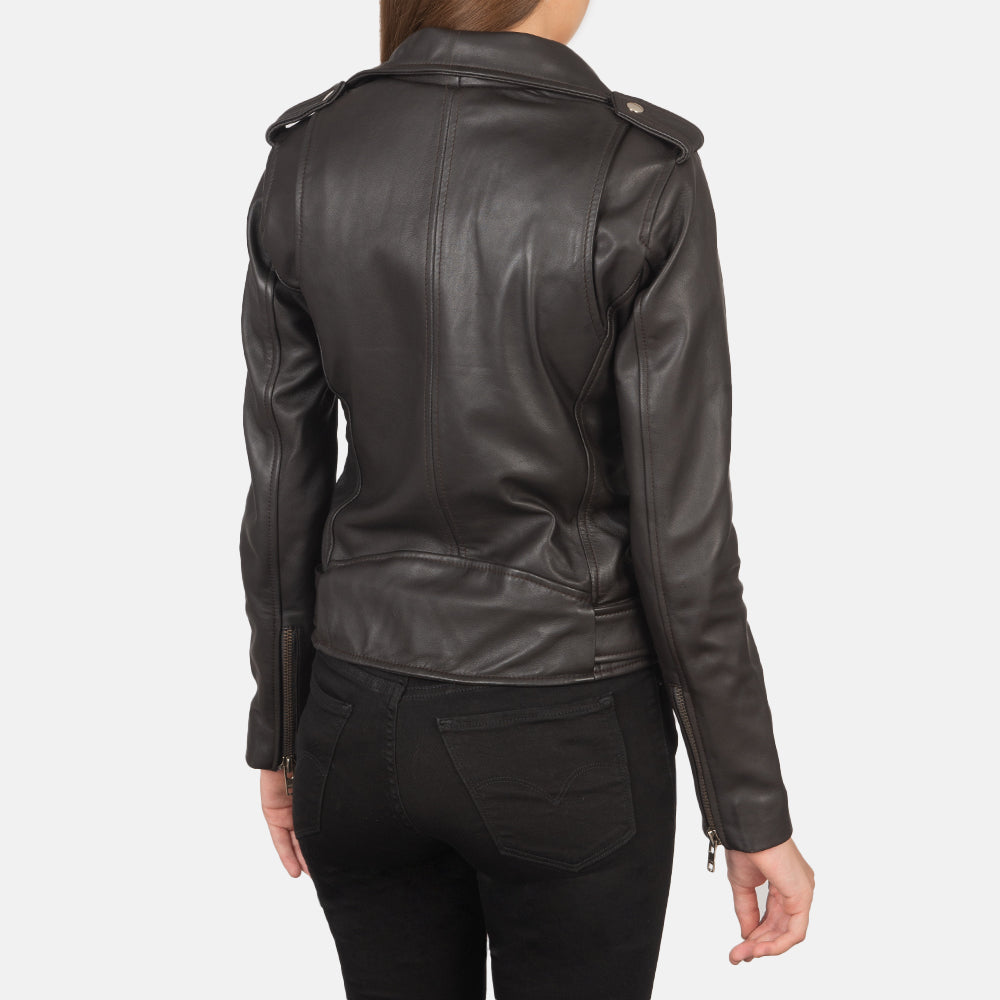 Authentic Sheepskin Leather with Semi-aniline Finish Grain Texture &amp; Heavy-Duty Seam Stitching Detail