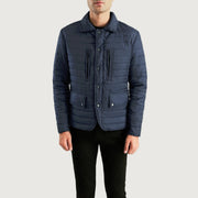 
Bo Quilt Windbreaker ტყავის ქურთუკი მამაკაცის - გვერდითი პროფილი ერგონომიული სახელოს ჭრით