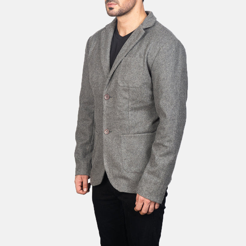 Borges Grey Wool Blazer მამაკაცის