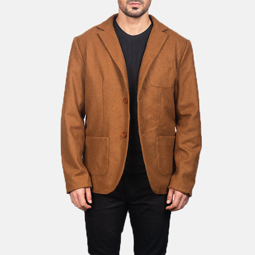 Borges Khaki Wool Blazer მამაკაცის