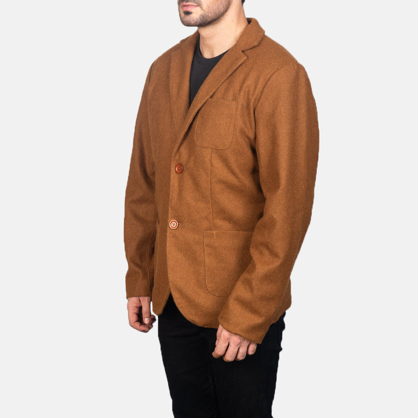 Borges Khaki Wool Blazer მამაკაცის