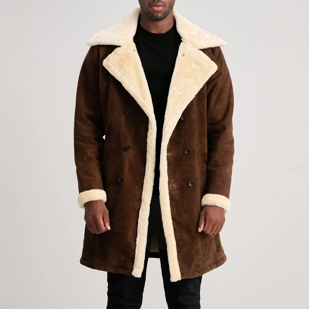
Charles ტყავის პალტო ყავისფერი Shearling ტყავის პალტო მამაკაცის – alternate product view 1