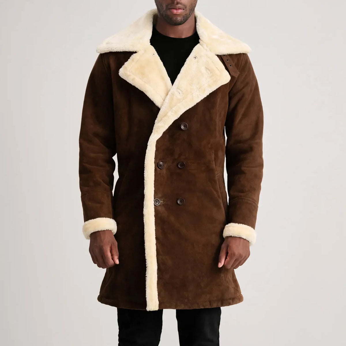 
Charles ტყავის პალტო ყავისფერი Shearling ტყავის პალტო მამაკაცის – alternate product view 4
