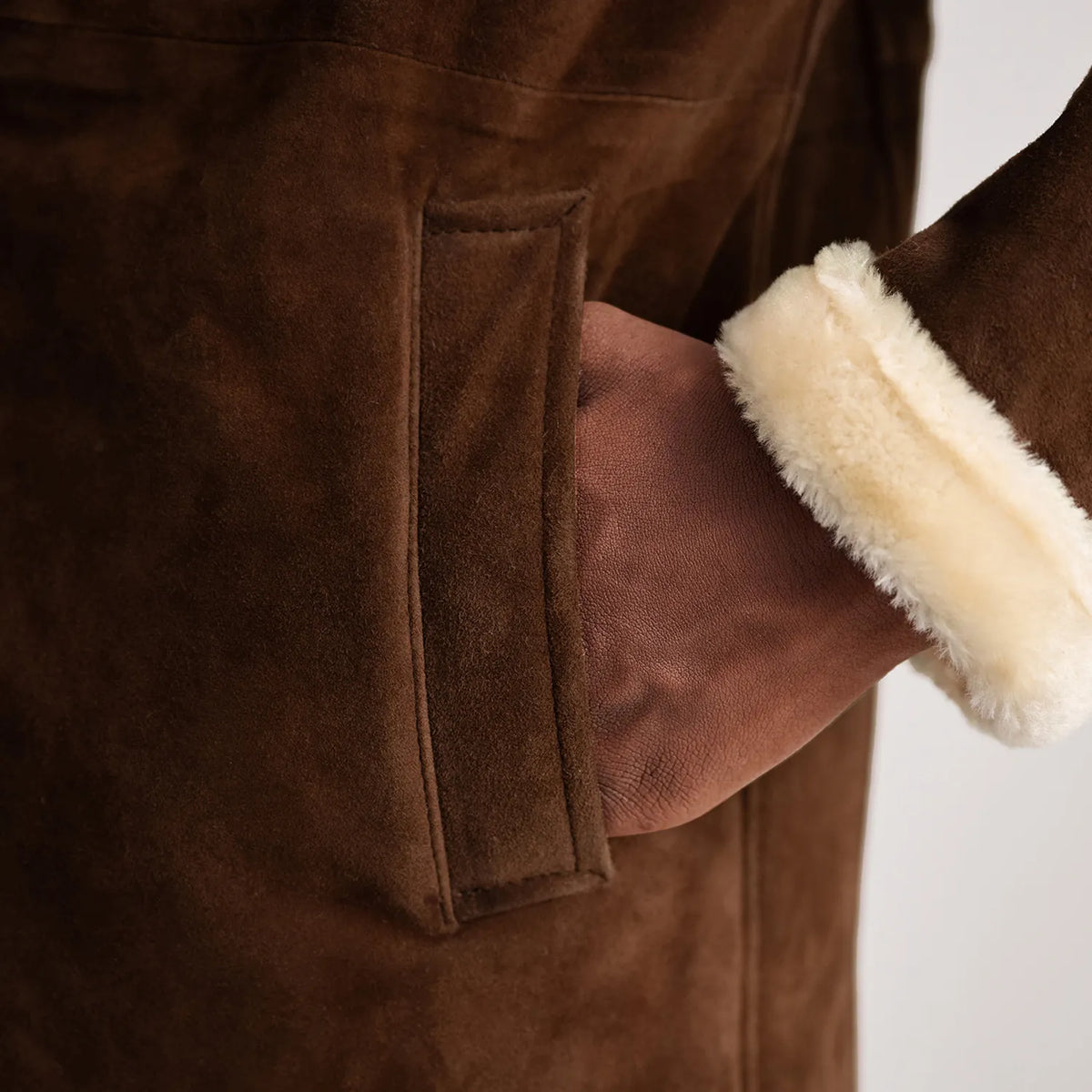 
Charles ტყავის პალტო ყავისფერი Shearling ტყავის პალტო მამაკაცის – alternate product view 6