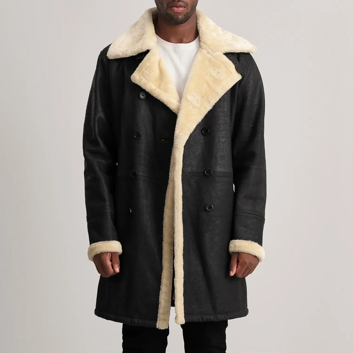 
Charles ტყავის პალტო ყავისფერი Shearling ტყავის პალტო მამაკაცის – alternate product view 1