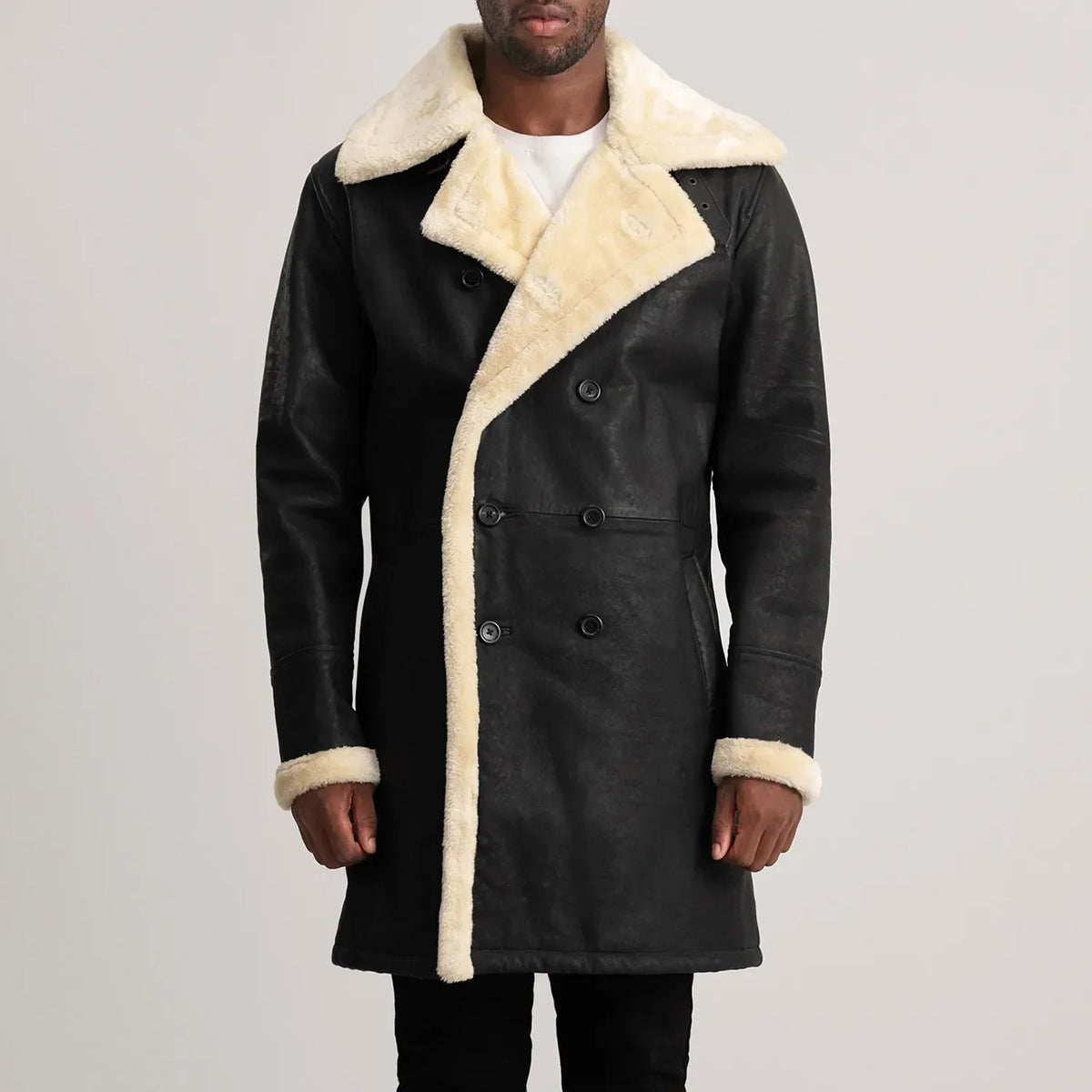 
Charles ტყავის პალტო ყავისფერი Shearling ტყავის პალტო მამაკაცის – alternate product view 4