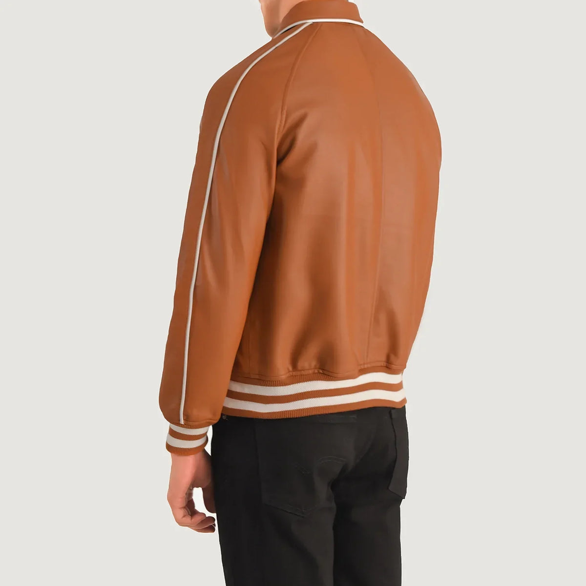 
Authentic Sheepskin Leather with Semi-aniline Finish Grain Texture & Heavy-Duty Seam Stitching Detail