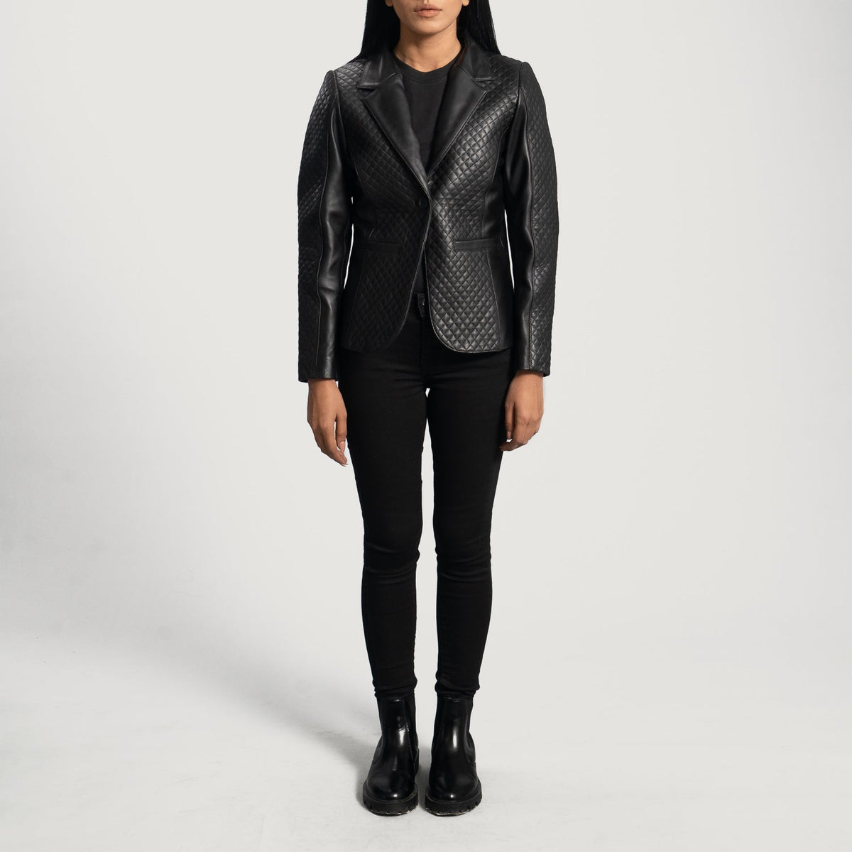 
Authentic Sheepskin Leather with Aniline Finish Grain Texture & Heavy-Duty Seam Stitching Detail