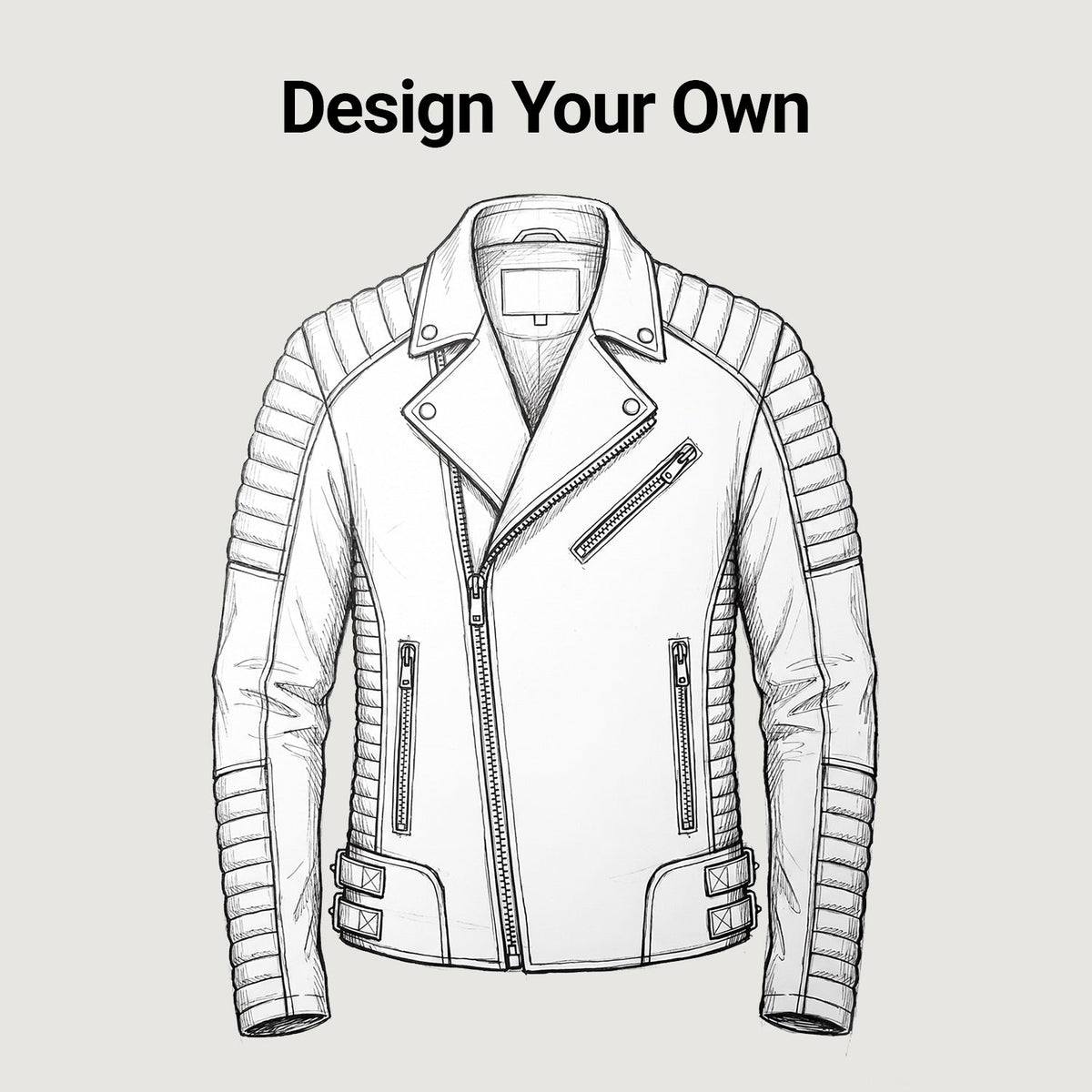 
Design Your Custom Leather Jacket | Free Shipping & Alteration in Classic Full-Grain Leather - წინა ხედი და მორგებული სილუეტი | შეიძინეთ ონლაინ