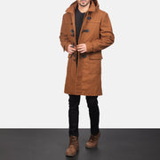 
Drake Khaki Wool Duffle Coat - გვერდითი პროფილი ერგონომიული სახელოს ჭრით