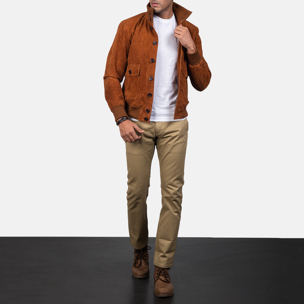 Eaton Leather Bomber Jacket – alternate product view 4