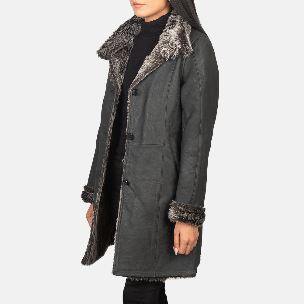 Erica Shearling Coat ქალის – alternate product view 2