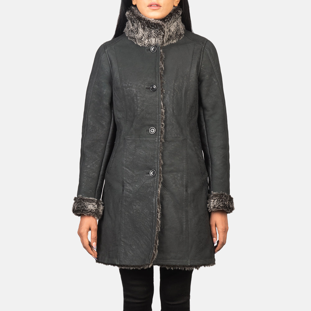 Erica Shearling Coat ქალის – alternate product view 3