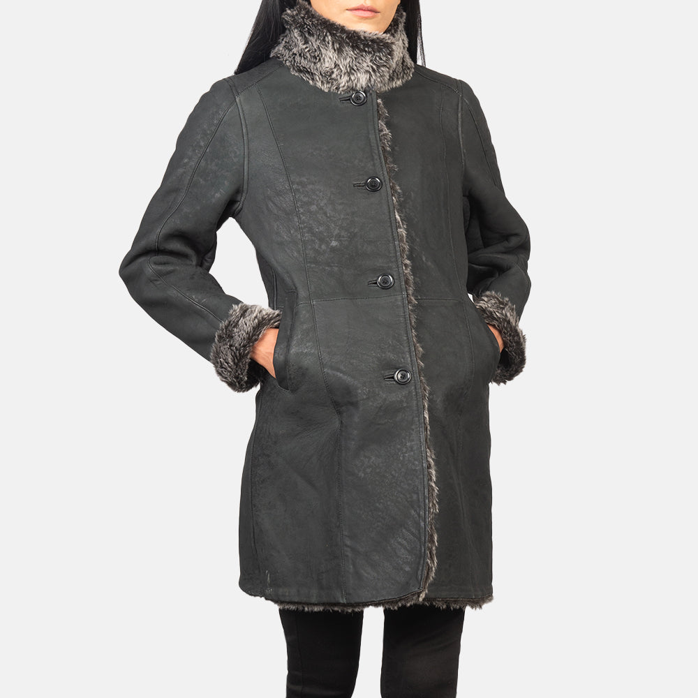 Erica Shearling Coat ქალის – alternate product view 6