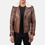 
დაბოლოების ოსტატური დამუშავება Furton Black Leather Biker Jacket