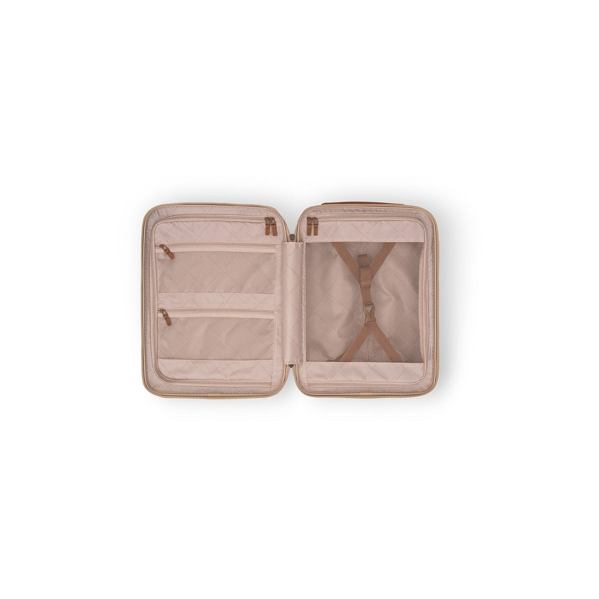 
ახლო ხედი of Classic Collar & Heavy-Duty Zipper Hardware on Hand Luggage Suitcase Front Pocket Zuna ქალის ქალის