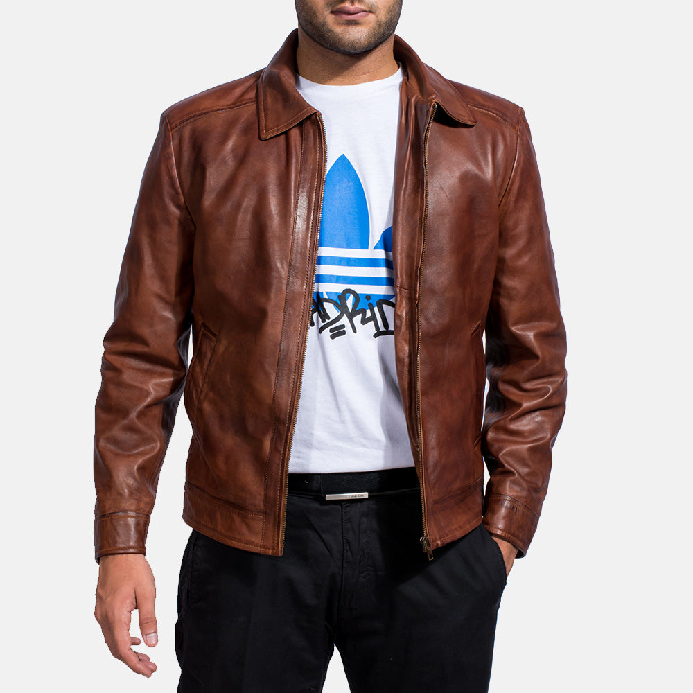 Inferno Leather Brown Jacket – alternate product view 4