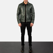 Lavendard Leather Biker Jacket – alternate product view 4