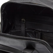Bellary Full-Grain Leather Backpack - Structured Side Profile Showing Gusset Depth &amp; Expansion Capacity