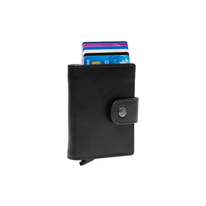 Barrea Full-Grain Leather Card Holder ქალის