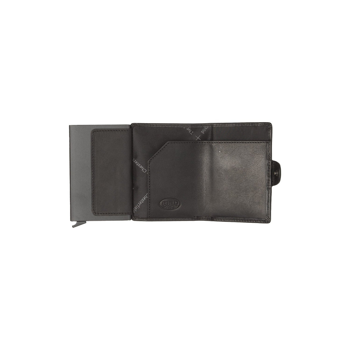 
Classic 100% Full-Grain Leather Card Holder - უკანა ხედი გაძლიერებული ტყავის სახელურებით
