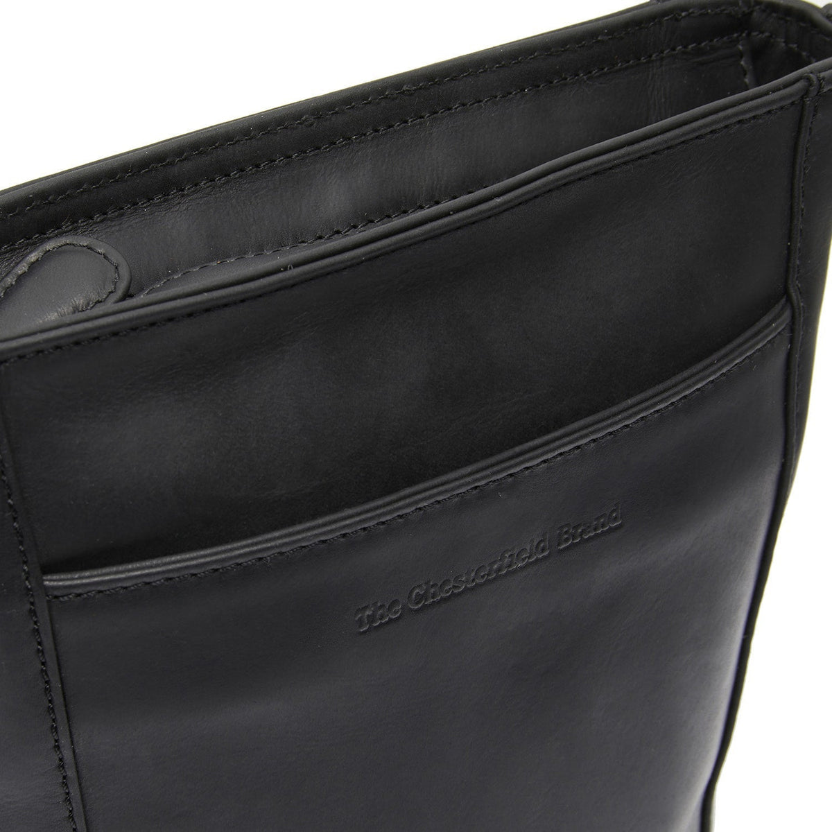 
Classic 100% Full-Grain leather Bag - უკანა ხედი გაძლიერებული ტყავის სახელურებით