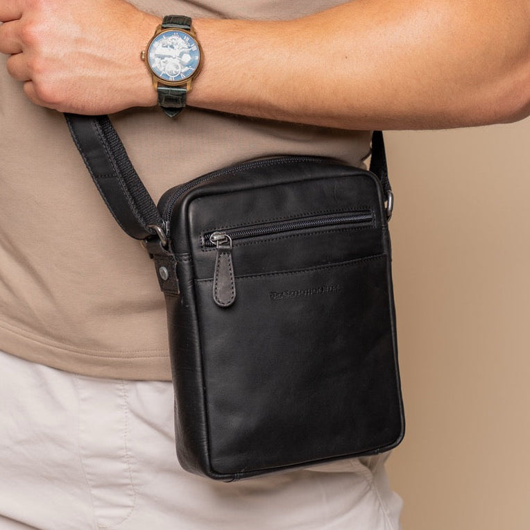 
Classic 100% Full-Grain leather Bag - უკანა ხედი გაძლიერებული ტყავის სახელურებით