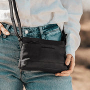 
Classic 100% Full-Grain leather Bag - უკანა ხედი გაძლიერებული ტყავის სახელურებით