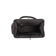 Authentic 100% Full-Grain Leather Grain Texture &amp; Heavy-Duty Seam Stitching Detail