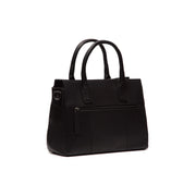 Tailored Rib Cuffs & Hem Craftsmanship Construction Detail on Garda Full-Grain Leather Handbag
