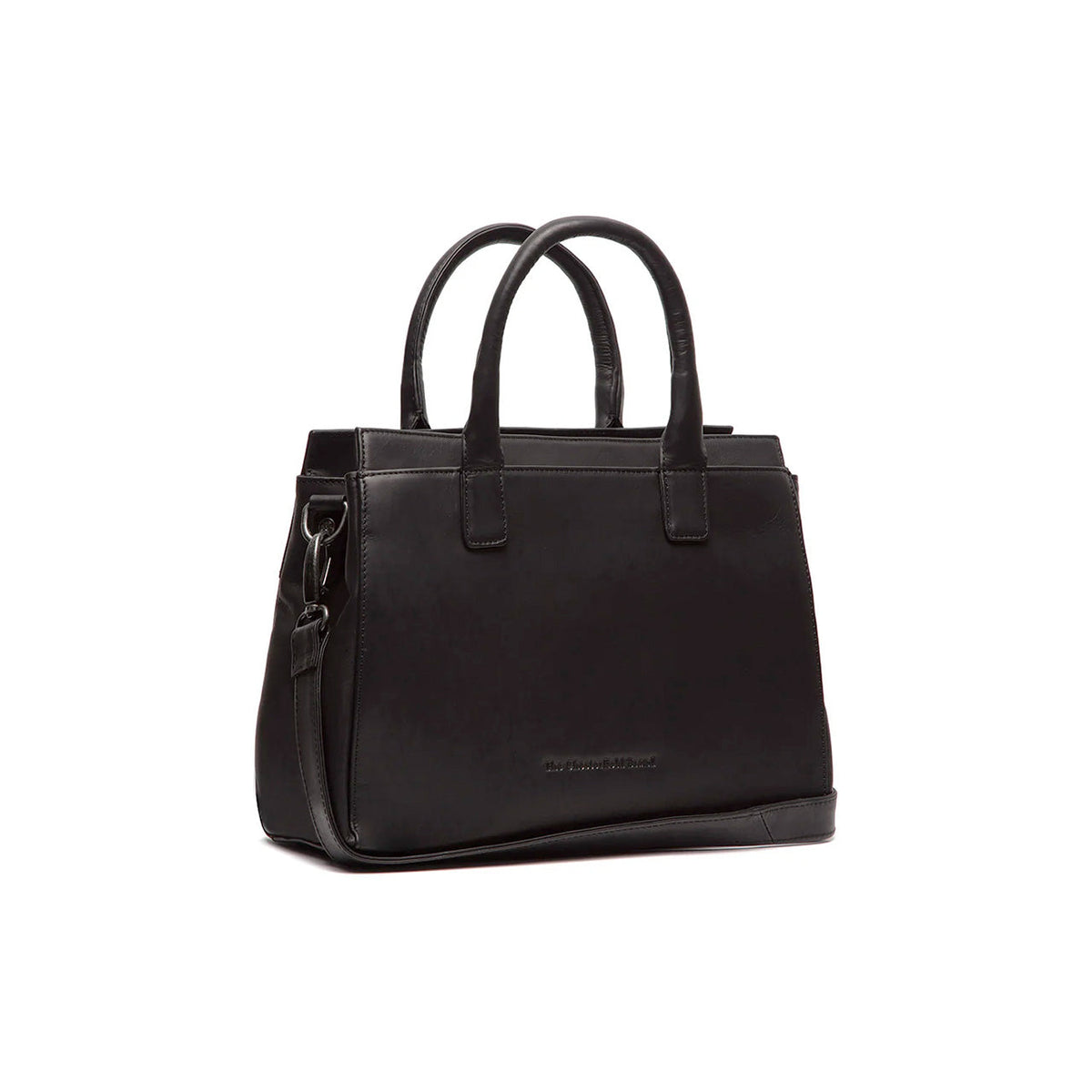 Garda Full-Grain Leather Handbag კლასიკური 100% უმაღლესი ხარისხის ტყავით - წინა ხედი და მორგებული სილუეტი | შეიძინეთ ონლაინ