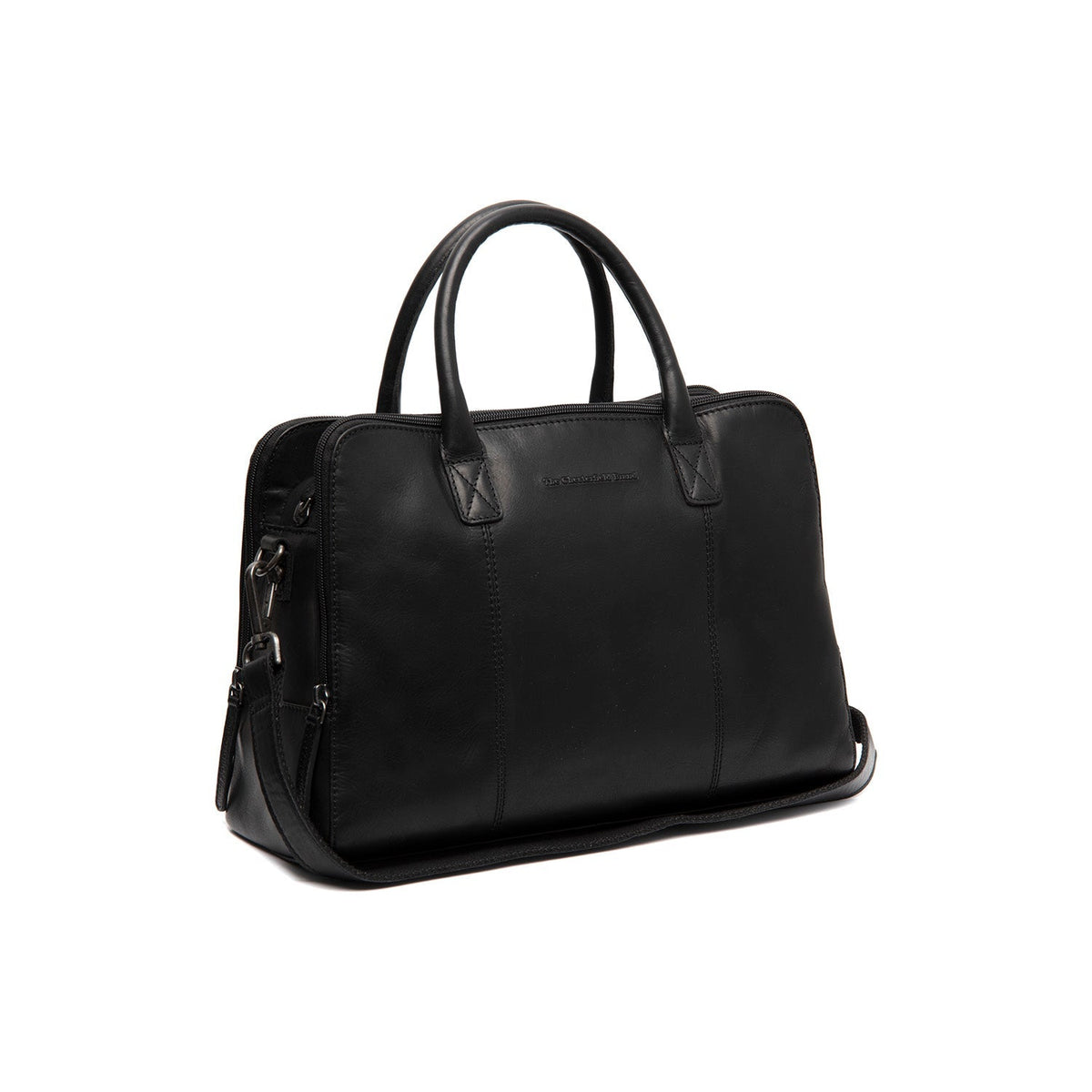 Layton Full-Grain Leather Handbag in Classic 100% Full-Grain Leather - Front Profile View &amp; Tailored Silhouette | Buy Online