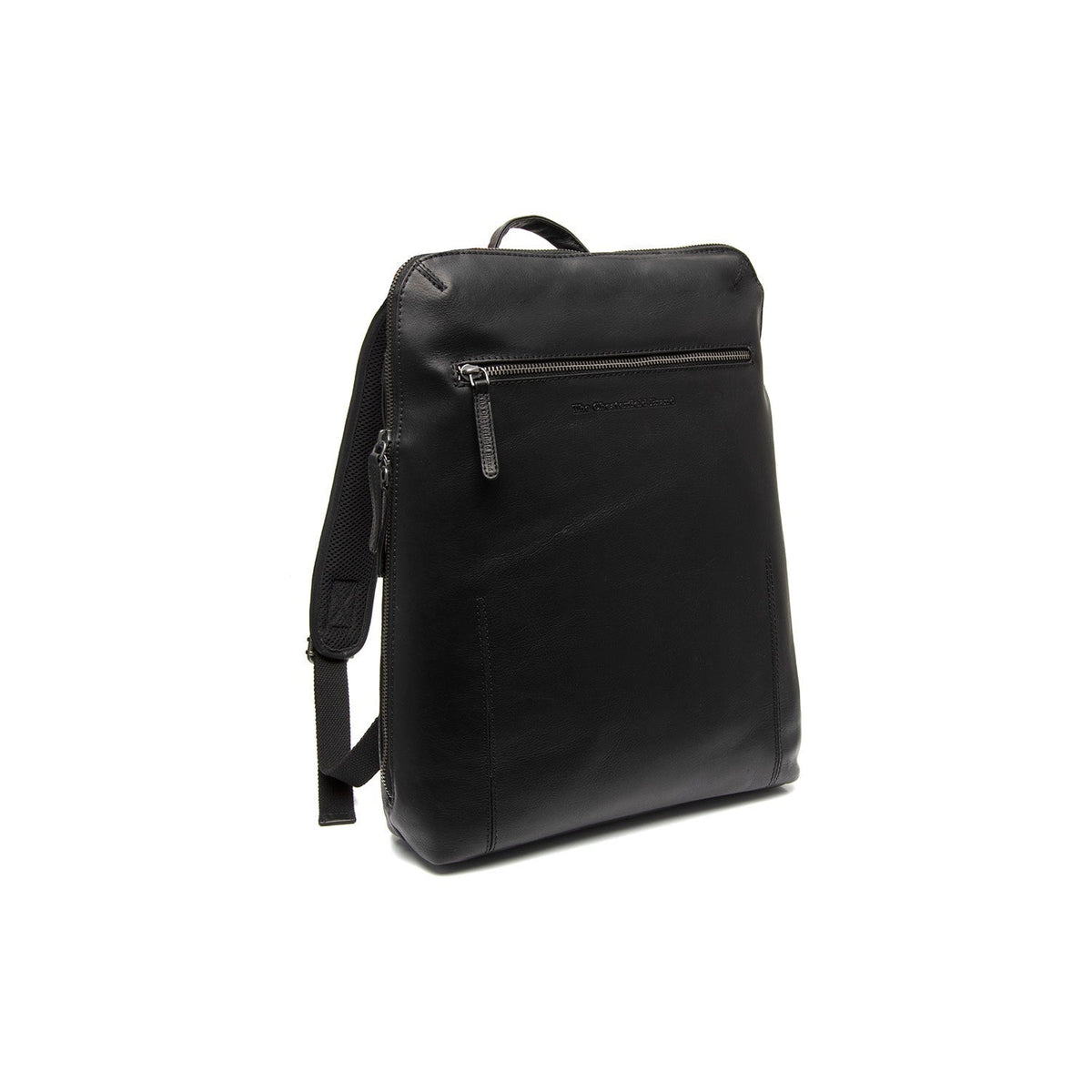 Filmore Full-Grain Leather Laptop Backpack კლასიკური 100% უმაღლესი ხარისხის ტყავით - Full Exterior წინა ხედი და მორგებული სილუეტი | შეიძინეთ ონლაინ