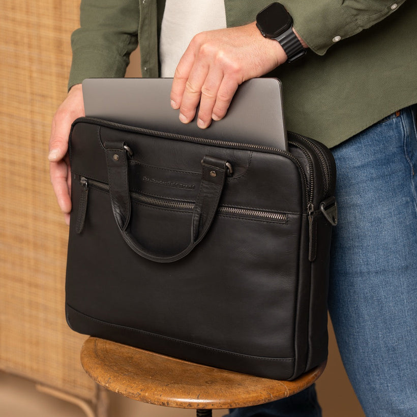 Montara Full-Grain Leather Laptop Bag ქალის